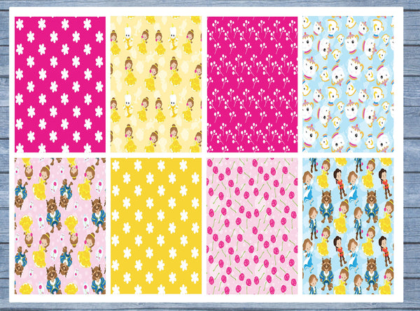 Beast And Beauty Full Box Planner Stickers, Big Happy Planner, Erin Condren, Classic Happy Planner, Mini Happy Planner