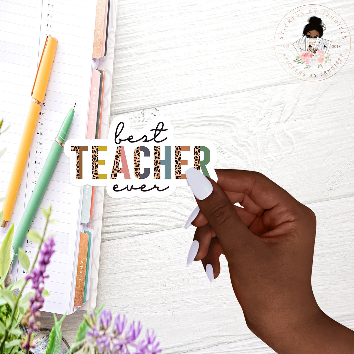 Best Teacher Vinyl Sticker