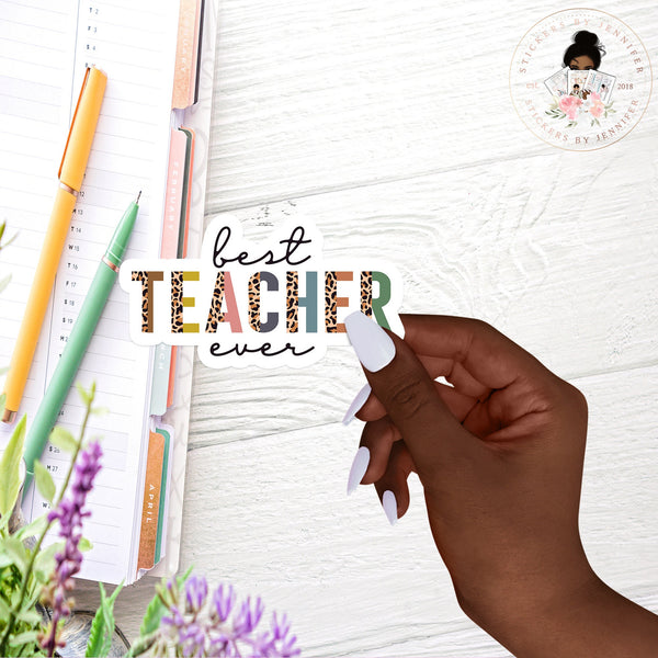 Best Teacher Vinyl Sticker
