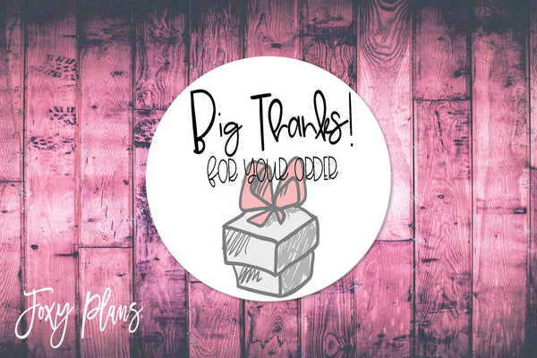 Big Thanks For Your Order, Small Business Stickers, Circle Stickers, Stationary Stickers, Functional Planner Stickers, Envelope Stickers