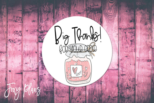 Big Thanks For Your Order, Small Business Stickers, Circle Stickers, Stationary Stickers, Functional Planner Stickers, Envelope Stickers