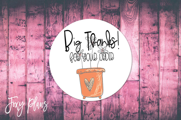 Big Thanks For Your Order, Small Business Stickers, Circle Stickers, Stationary Stickers, Functional Planner Stickers, Envelope Stickers