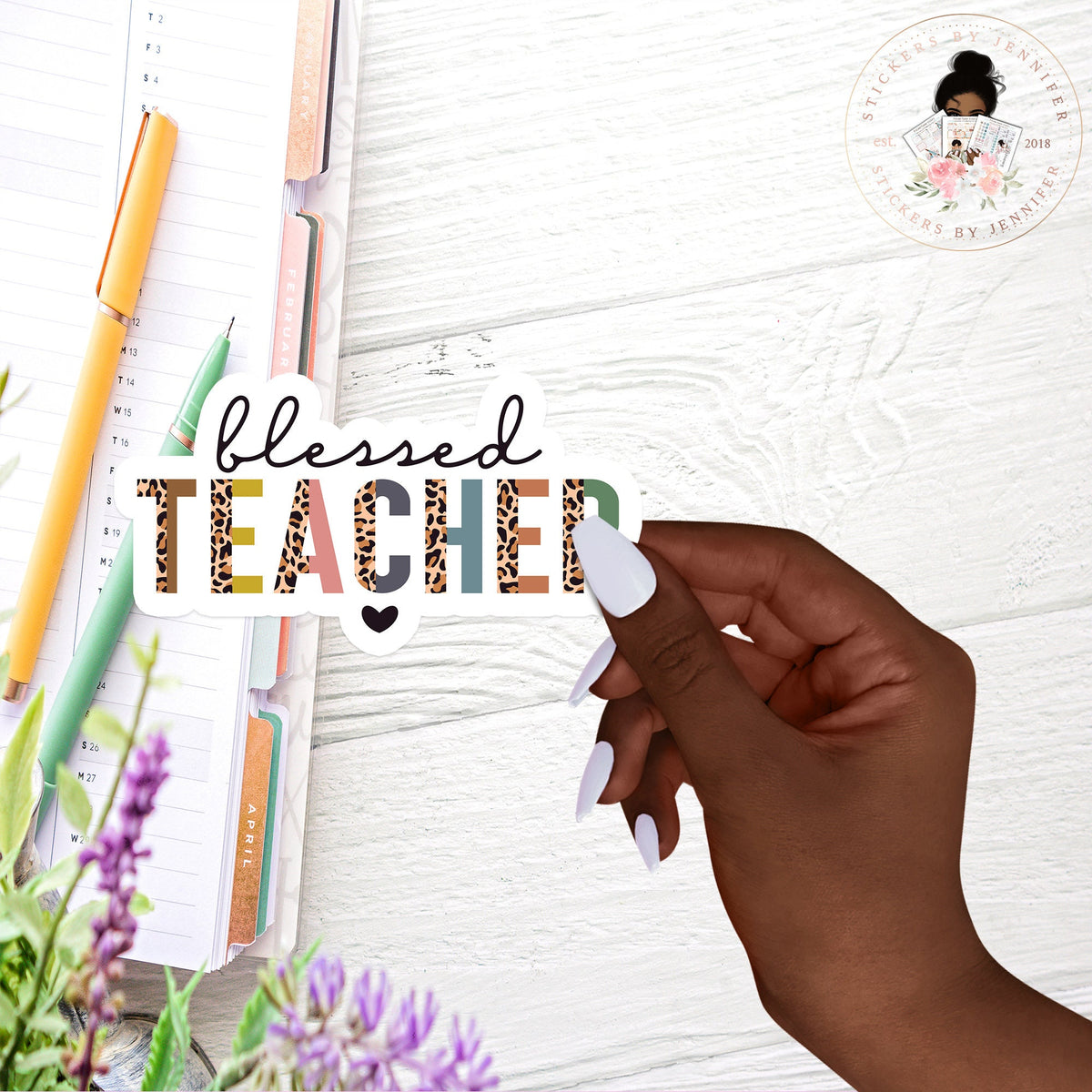 Blessed Teacher Vinyl Sticker