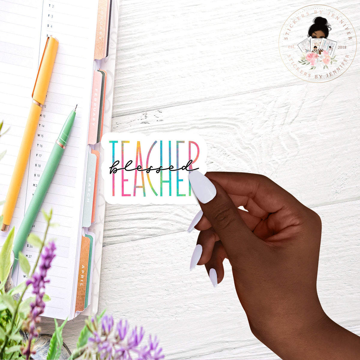 Blessed Teacher Vinyl Sticker