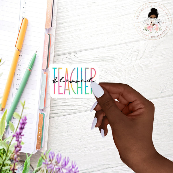 Blessed Teacher Vinyl Sticker