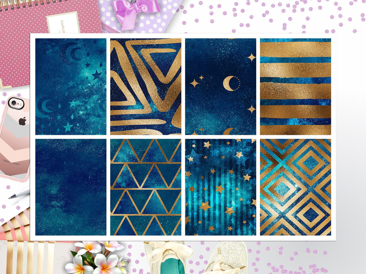 Blue Stars Full Box Big Happy Planner, Erin Condren, Classic Happy Planner