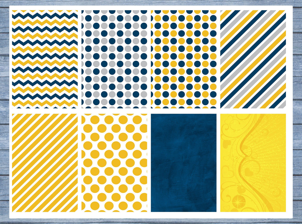 Blue Yellow Dots Full Box Planner Stickers, Big Happy Planner, Erin Condren, Classic Happy Planner