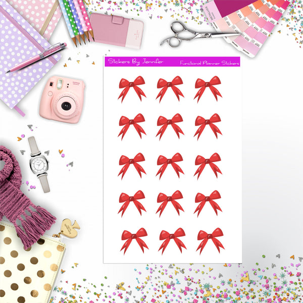 Bow Stickers, Planner Stickers, Journal Stickers, Functional Planner Stickers, Stationary Stickers