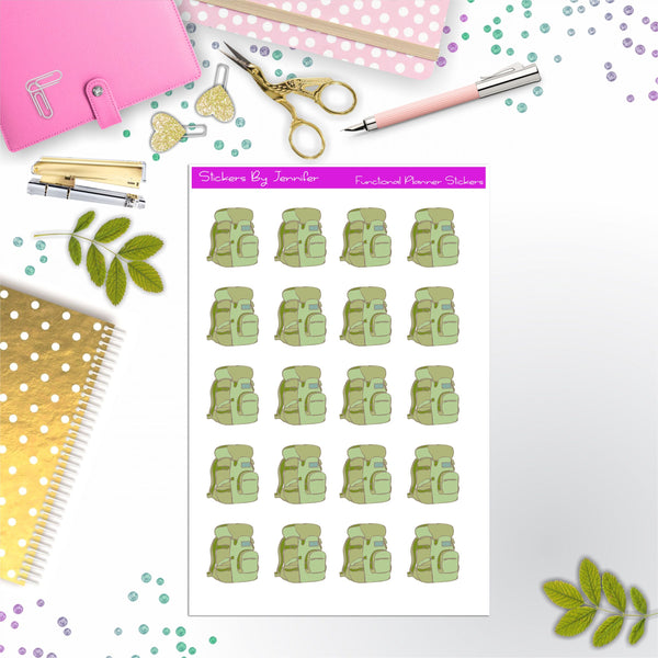 Camping Bag Planner Stickers