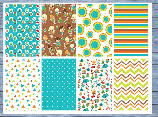Camping Full Box Planner Stickers, Big Happy Planner, Erin Condren, Classic Happy Planner