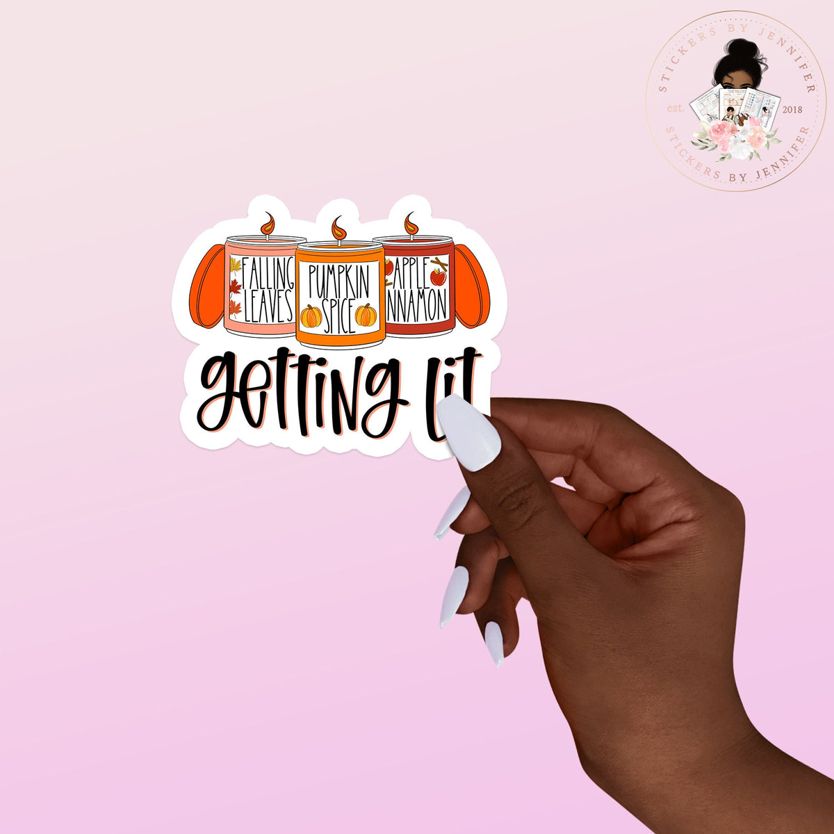 Candle Lit Vinyl Sticker