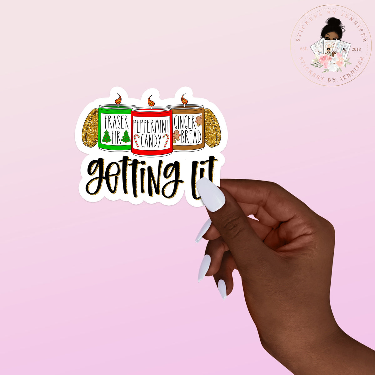 Candle Lit Vinyl Sticker