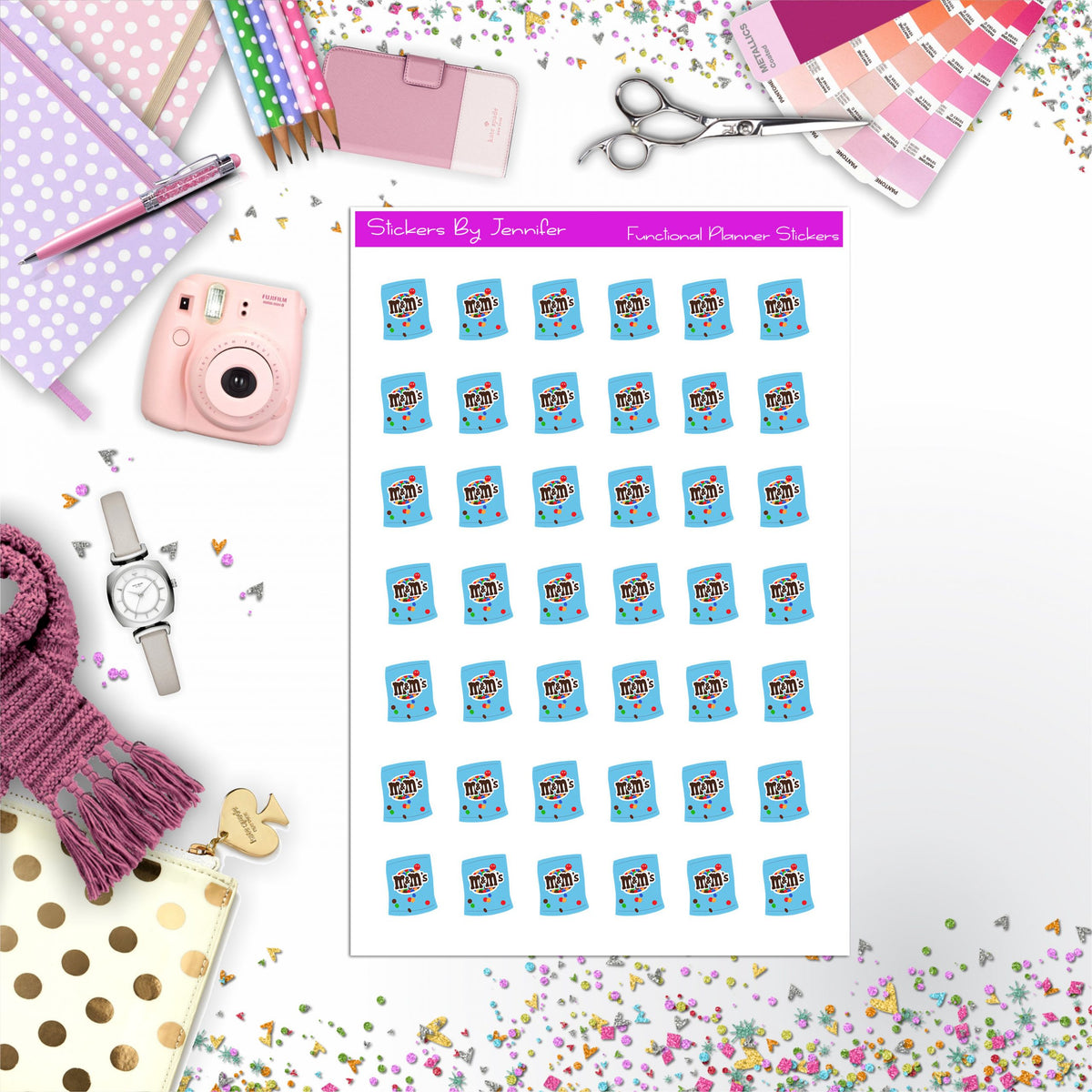 Candy Stickers, Planner Stickers, Journal Stickers, Functional Planner Stickers, Stationary Stickers