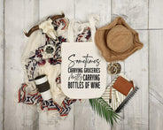 Carrying Groceries Wine  100% Cotton Tote Bag