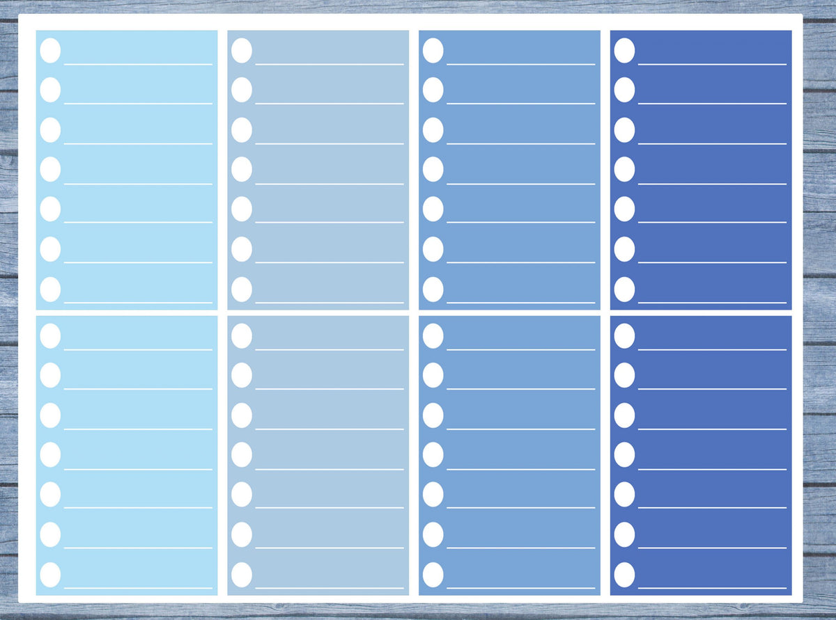 Checklist Lined Full Box Planner Stickers, Full Box Planner Stickers, Functional Planner Stickers, Journal Stickers, Stationary Stickers,