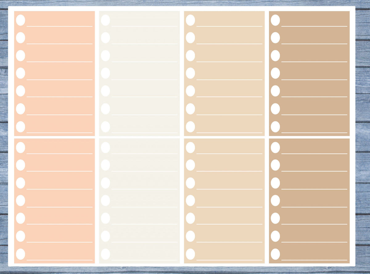 Checklist Lined Full Box Planner Stickers, Full Box Planner Stickers, Functional Planner Stickers, Journal Stickers, Stationary Stickers,