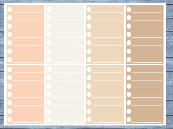 Checklist Lined Full Box Planner Stickers, Full Box Planner Stickers, Functional Planner Stickers, Journal Stickers, Stationary Stickers,