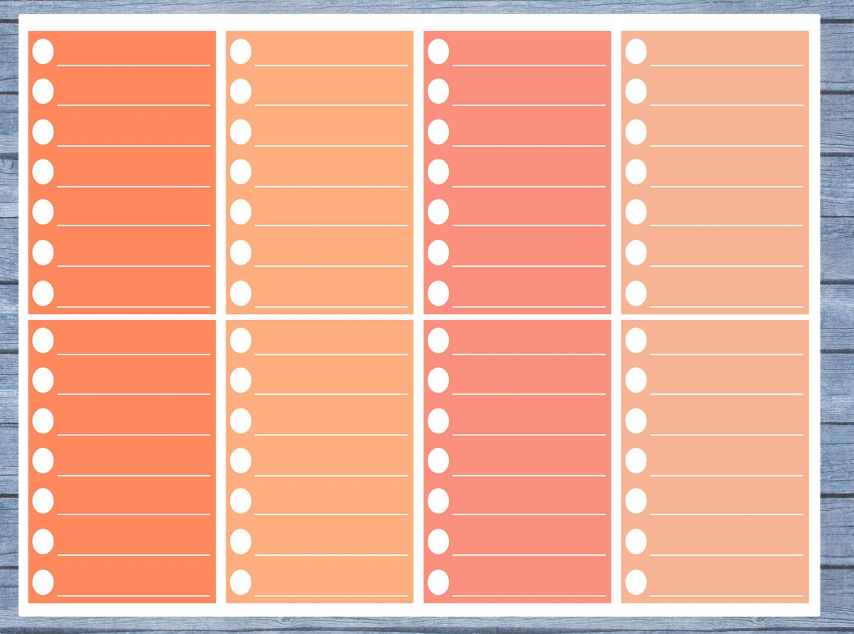Checklist Lined Full Box Planner Stickers, Full Box Planner Stickers, Functional Planner Stickers, Journal Stickers, Stationary Stickers,