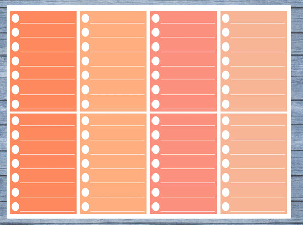 Checklist Lined Full Box Planner Stickers, Full Box Planner Stickers, Functional Planner Stickers, Journal Stickers, Stationary Stickers,