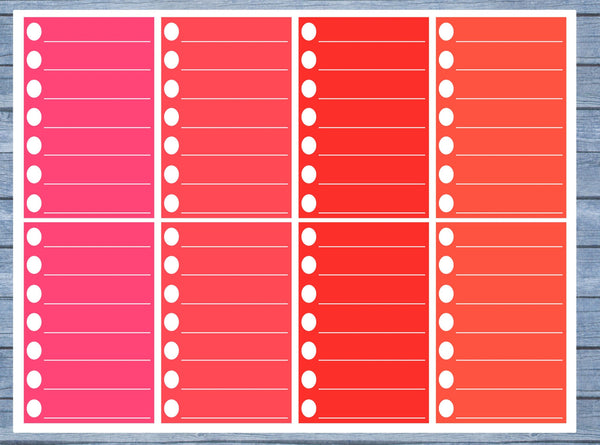 Checklist Lined Full Box Planner Stickers, Full Box Planner Stickers, Functional Planner Stickers, Journal Stickers, Stationary Stickers,