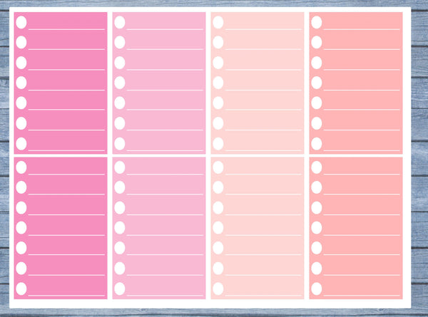 Checklist Lined Full Box Planner Stickers, Full Box Planner Stickers, Functional Planner Stickers, Journal Stickers, Stationary Stickers,