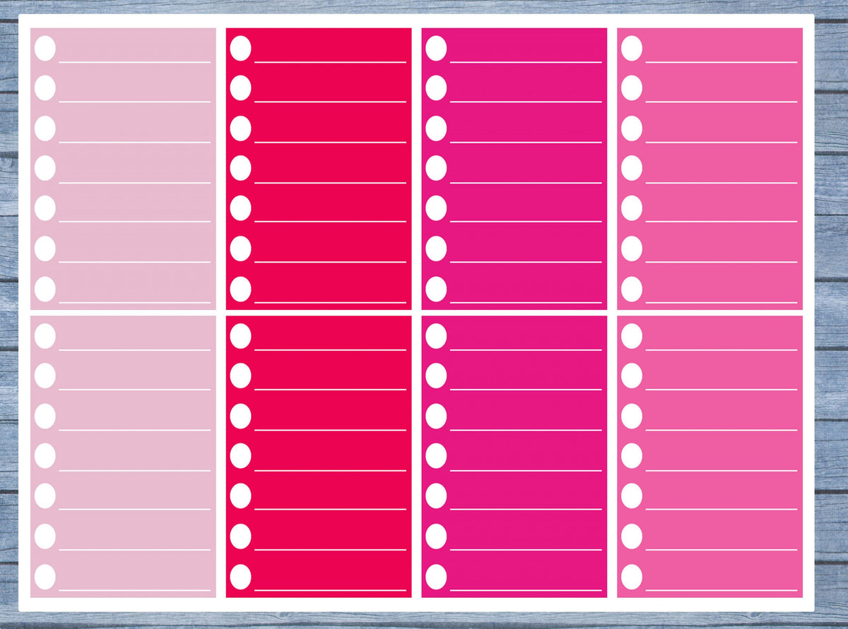 Checklist Lined Full Box Planner Stickers, Full Box Planner Stickers, Functional Planner Stickers, Journal Stickers, Stationary Stickers,