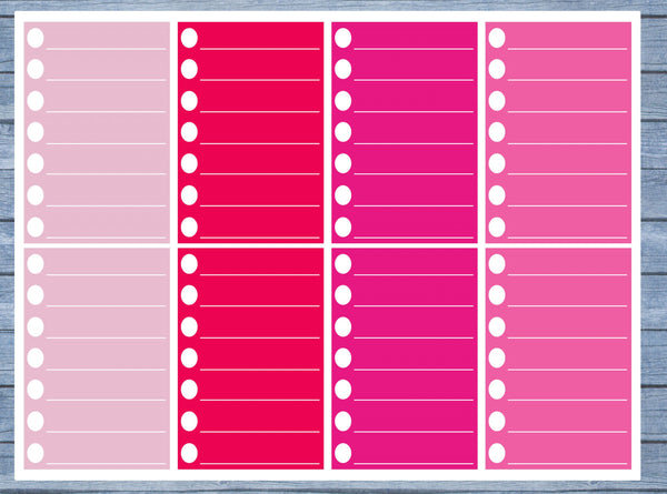Checklist Lined Full Box Planner Stickers, Full Box Planner Stickers, Functional Planner Stickers, Journal Stickers, Stationary Stickers,