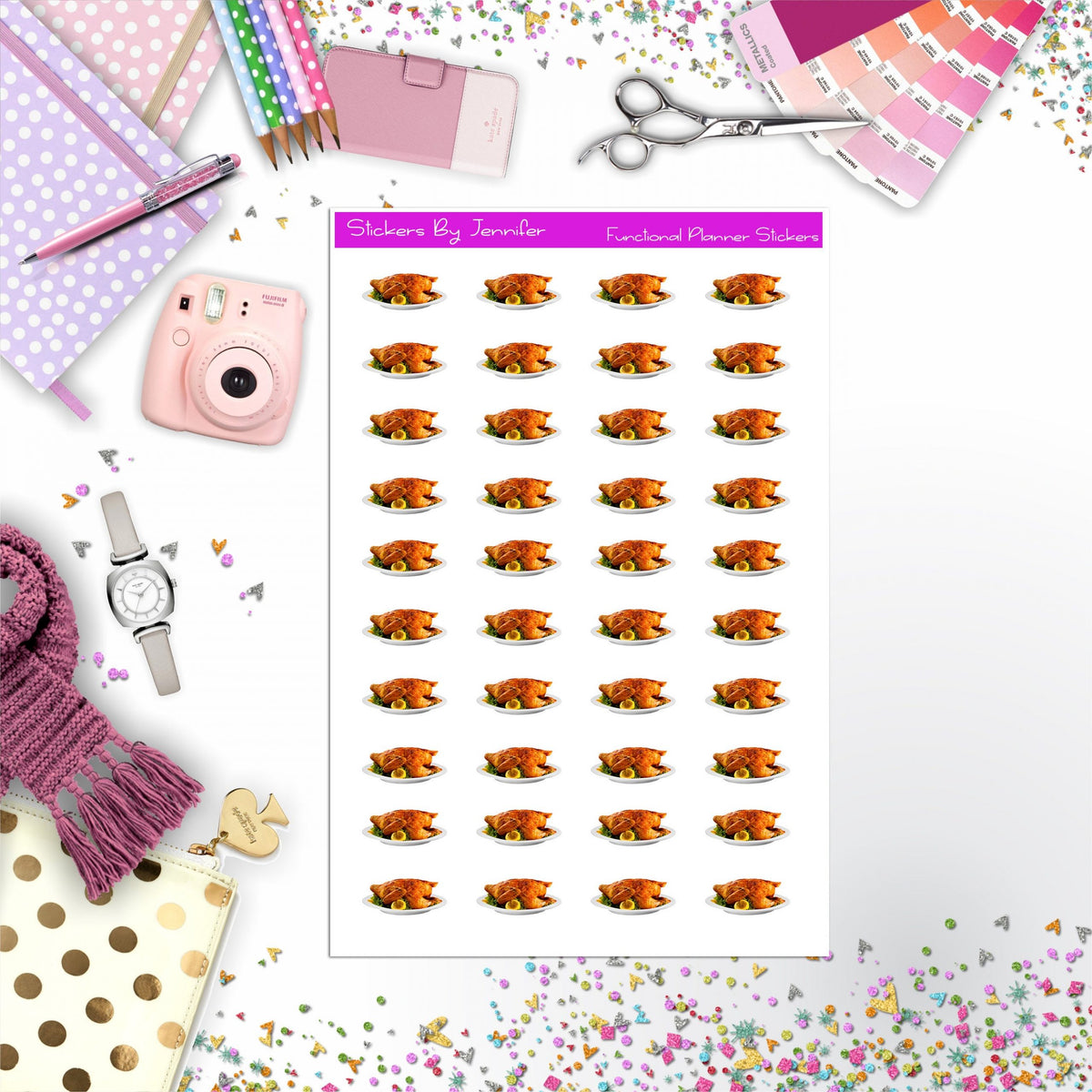 Chicken Dinner Planner Stickers