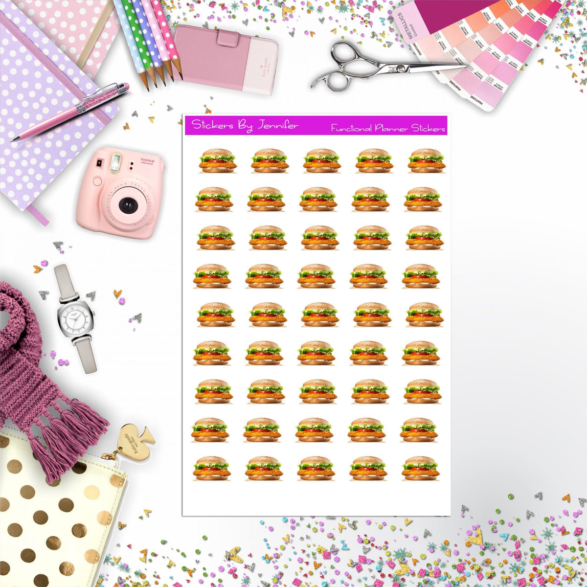 Chicken Sandwich Planner Stickers