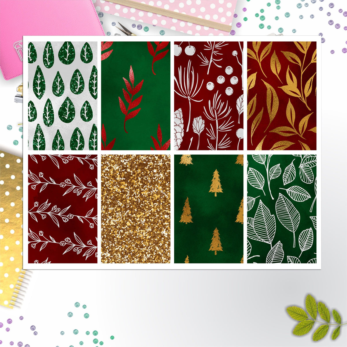 Christmas Colors Full Box Big Happy Planner, Erin Condren, Classic Happy Planner