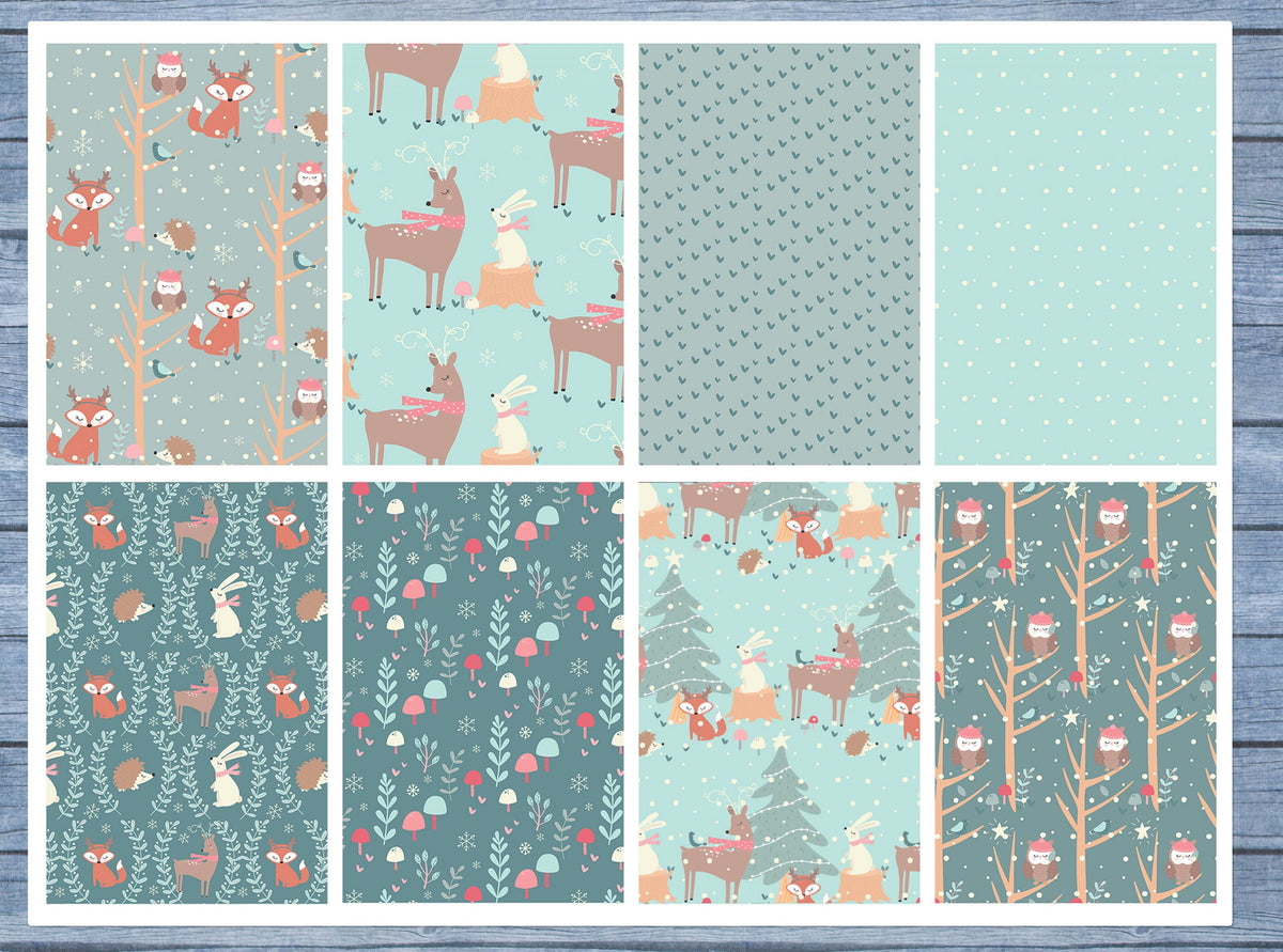 Christmas Woodland Full Box Planner Stickers, Big Happy Planner, Erin Condren, Classic Happy Planner, Mini Happy Planner