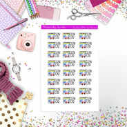 Clean Car Stickers, Planner Stickers, Journal Stickers, Functional Planner Stickers, Stationary Stickers