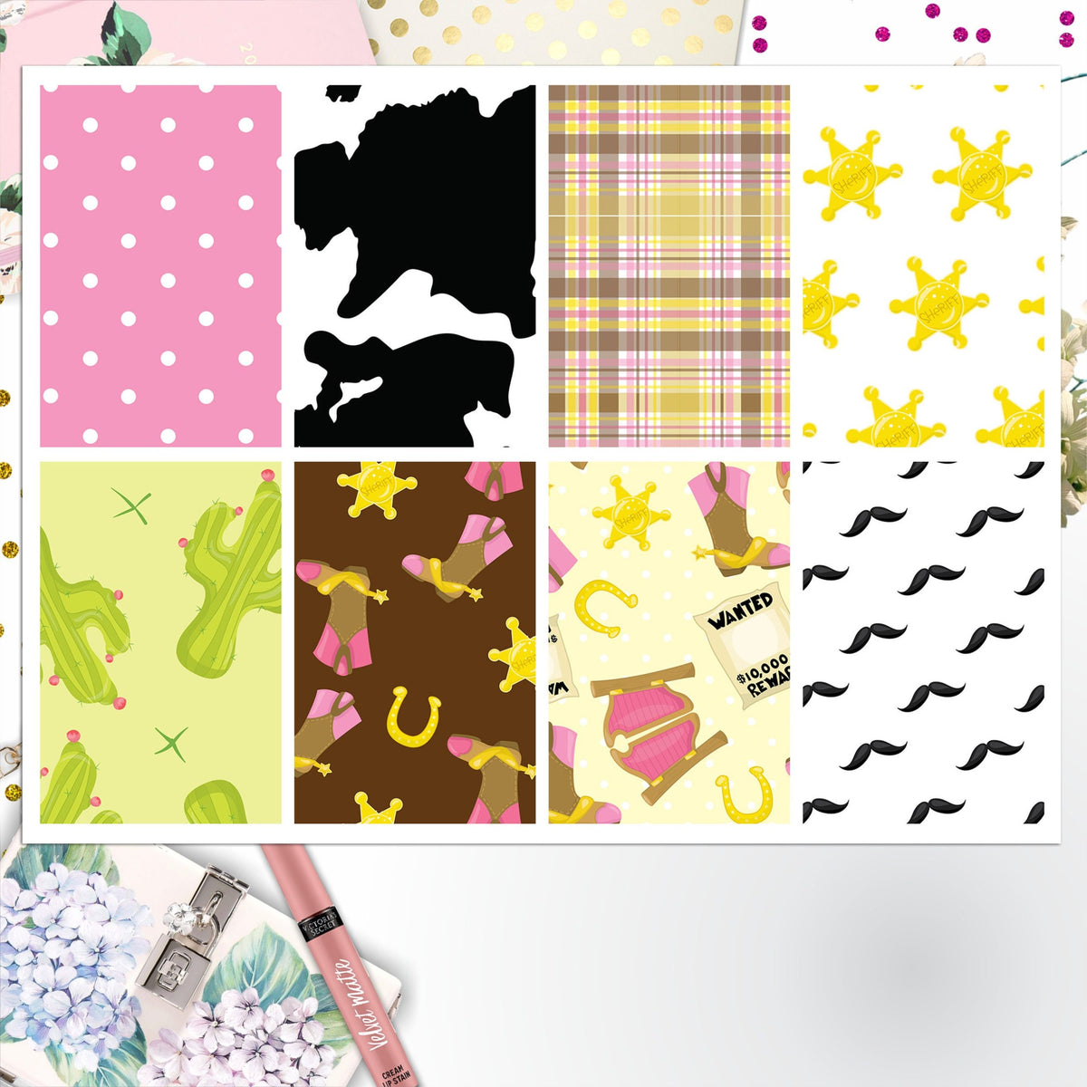 Cow Girl Full Box Big Happy Planner, Erin Condren, Classic Happy Planner