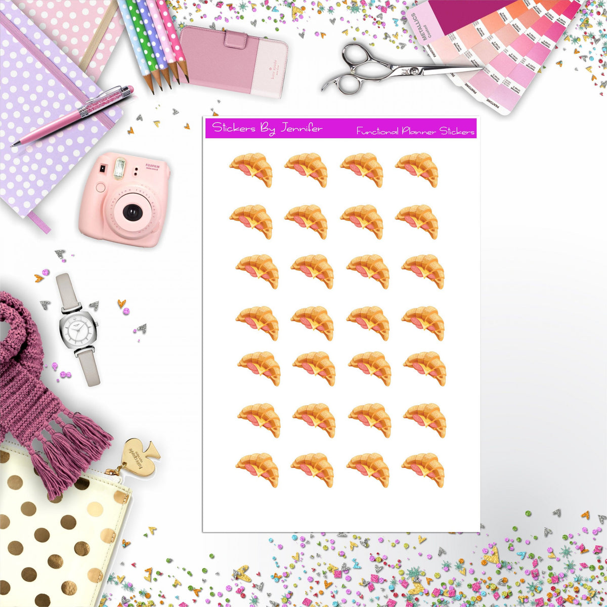Crossiant Planner Stickers