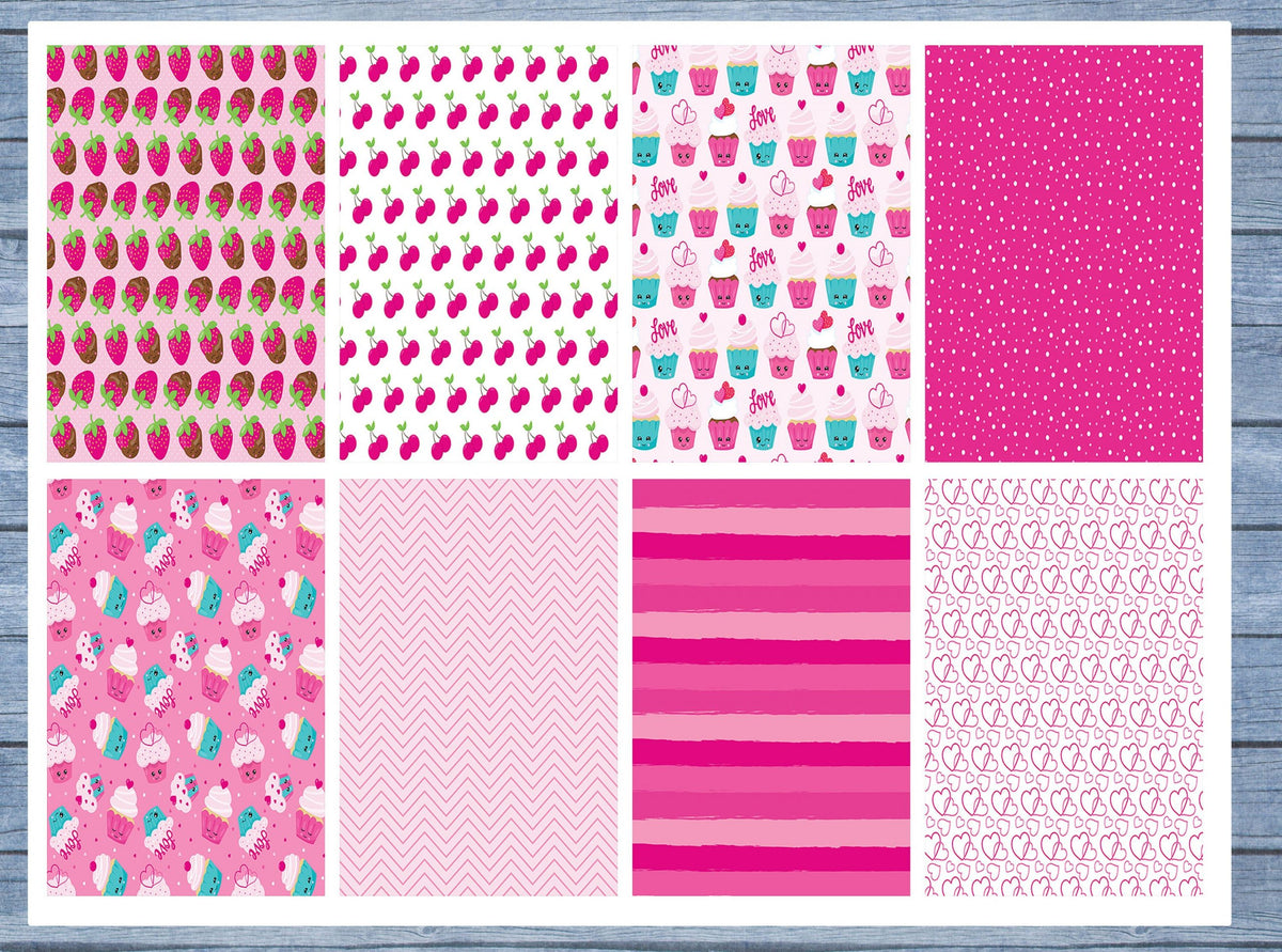 Cupcakes and Strawberries Full Box Planner Stickers, Big Happy Planner, Erin Condren, Classic Happy Planner, Mini Happy Planner