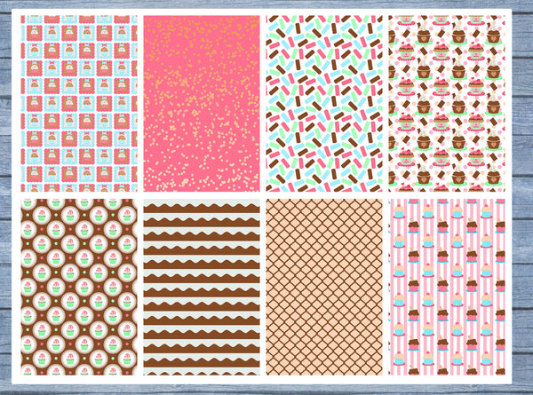 Cupcakes Full Box Planner Stickers, Big Happy Planner, Erin Condren, Classic Happy Planner