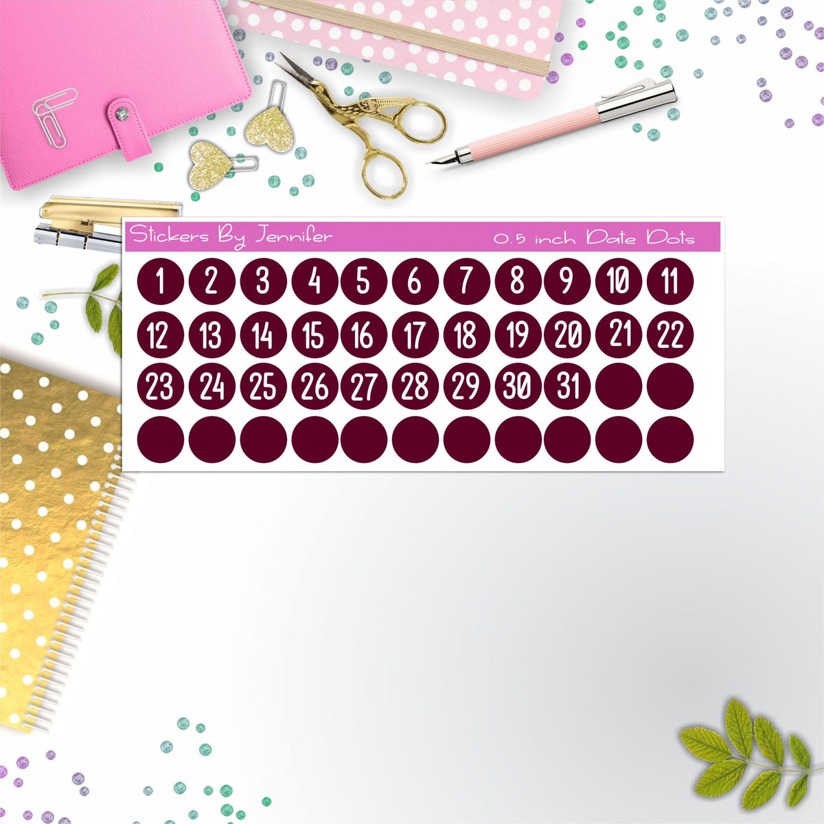 Date Covers, Date Dots, Number Stickers P-58, Planner Stickers, Journal Stickers, Functional Planner Stickers, Stationary Stickers