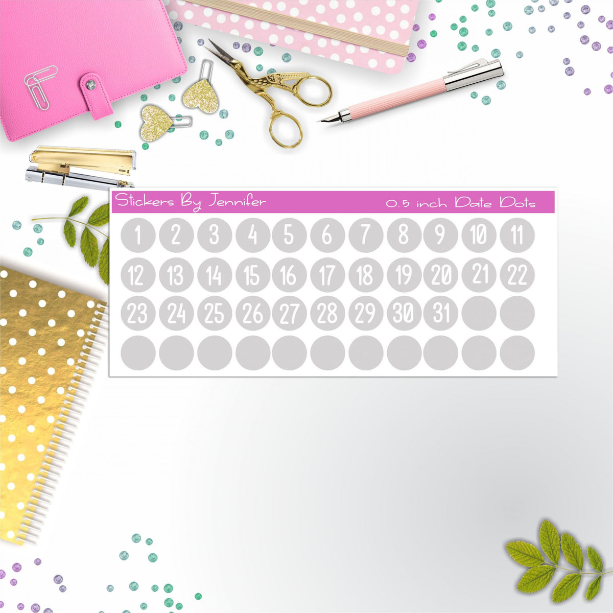 Date Covers, Date Dots, Number Stickers P-97, Planner Stickers, Journal Stickers, Functional Planner Stickers, Stationary Stickers