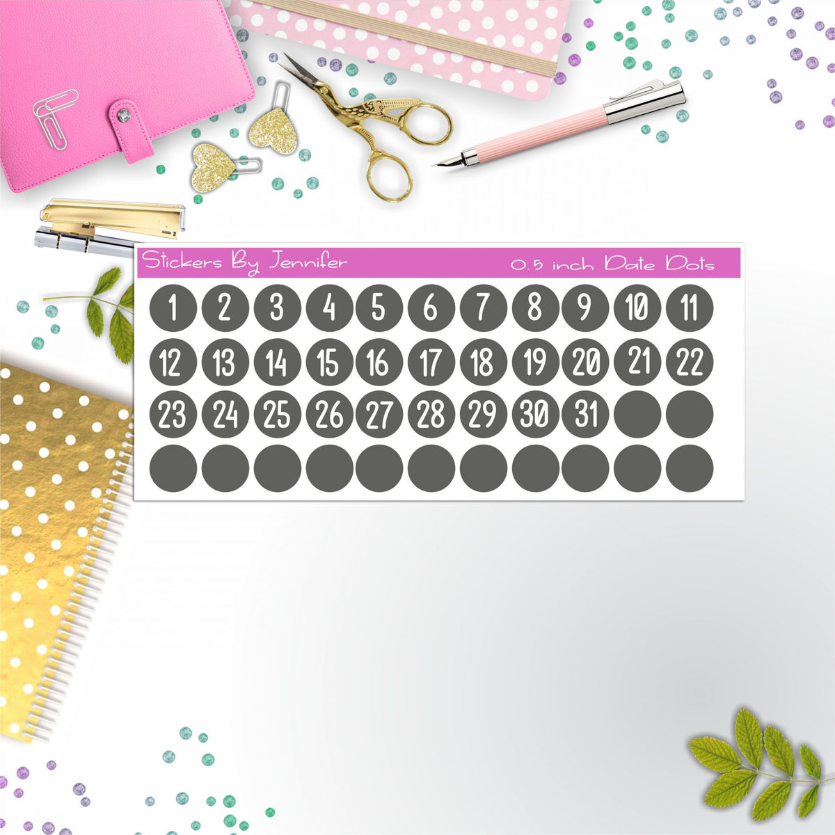 Date Covers, Date Dots, Number Stickers P-99, Planner Stickers, Journal Stickers, Functional Planner Stickers, Stationary Stickers
