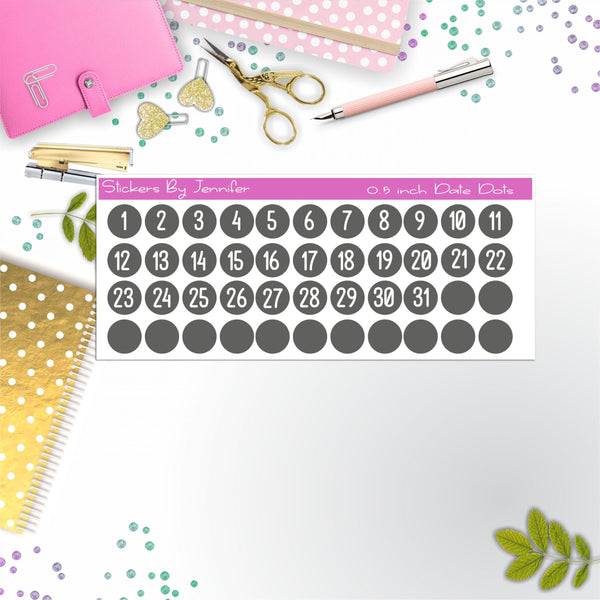 Date Covers, Date Dots, Number Stickers P-99, Planner Stickers, Journal Stickers, Functional Planner Stickers, Stationary Stickers