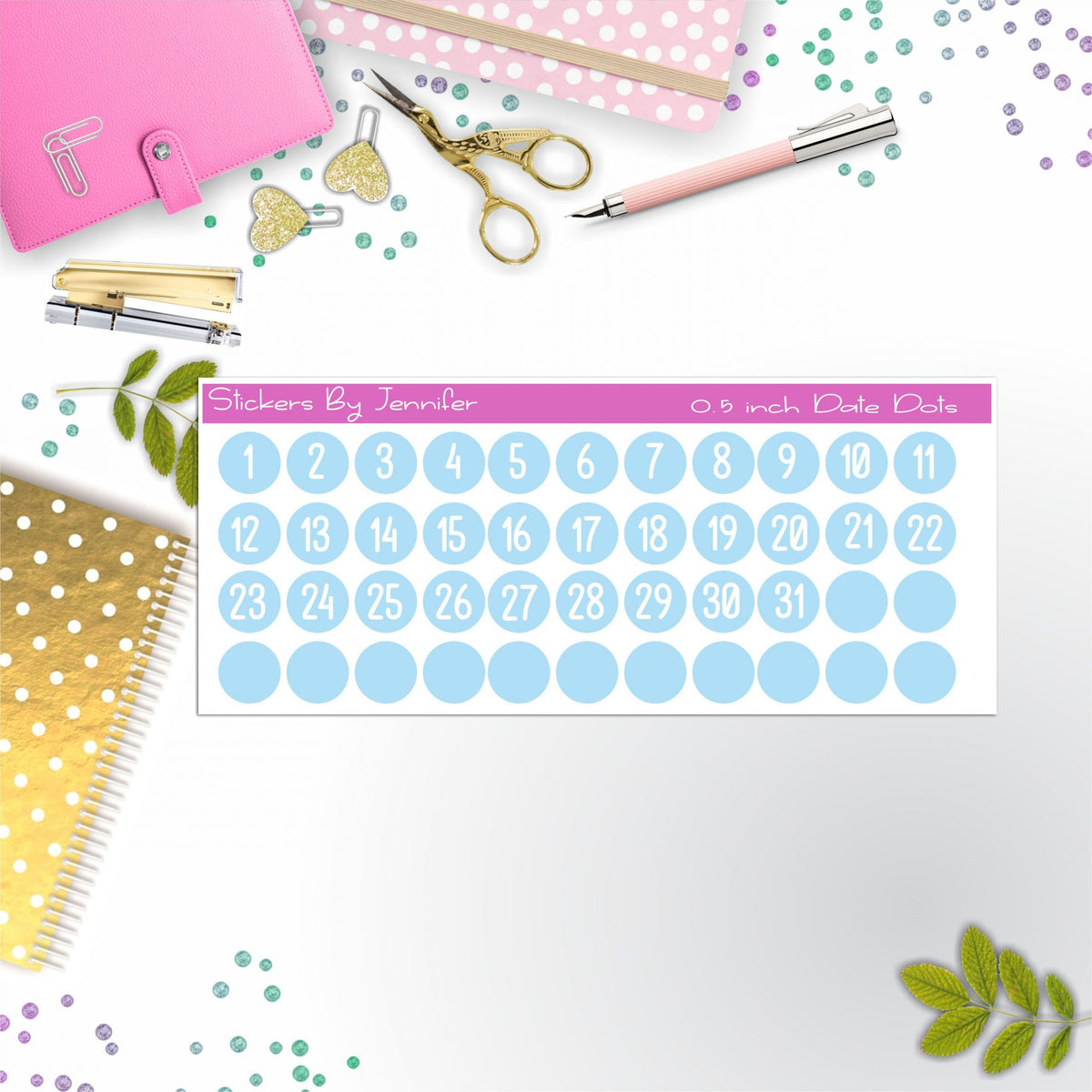 Date Covers, Date Dots P-13, Planner Stickers, Journal Stickers, Functional Planner Stickers, Stationary Stickers