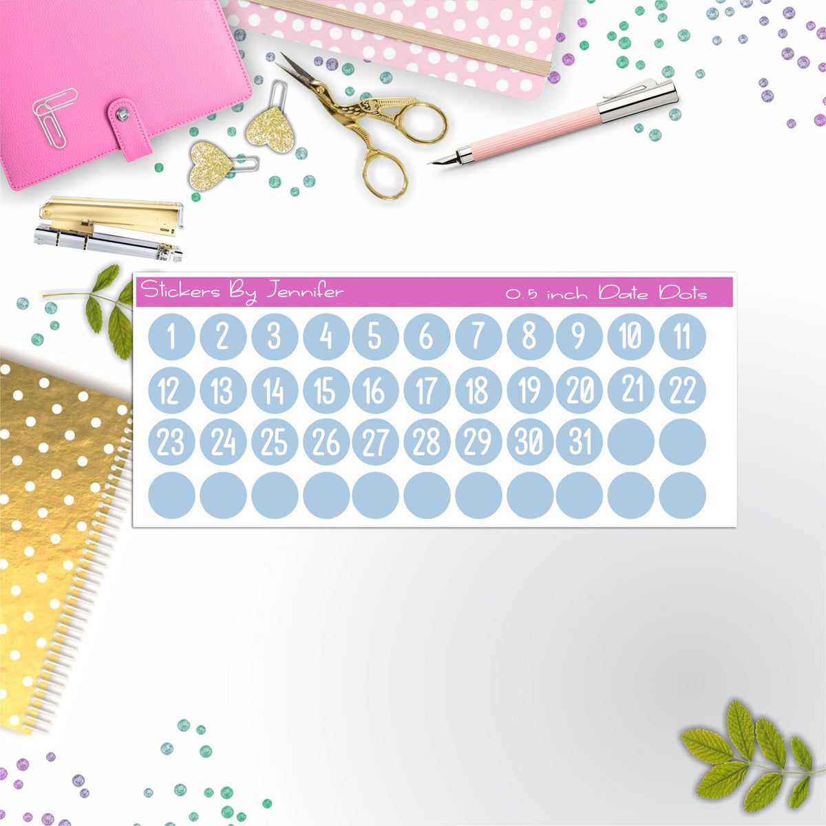 Date Covers, Date Dots P-14, Planner Stickers, Journal Stickers, Functional Planner Stickers, Stationary Stickers