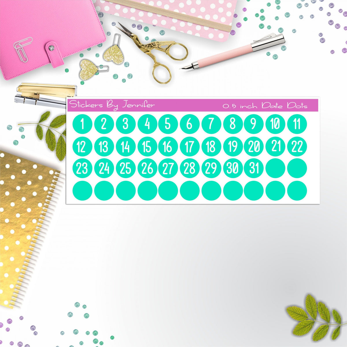 Date Covers, Date Dots P-25, Planner Stickers, Journal Stickers, Functional Planner Stickers, Stationary Stickers