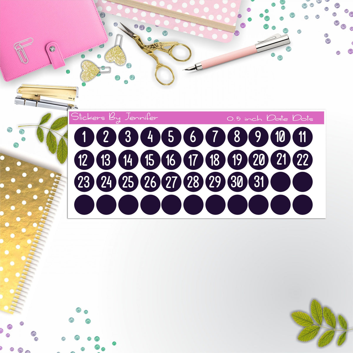 Date Covers, Date Dots P-6, Planner Stickers, Journal Stickers, Functional Planner Stickers, Stationary Stickers