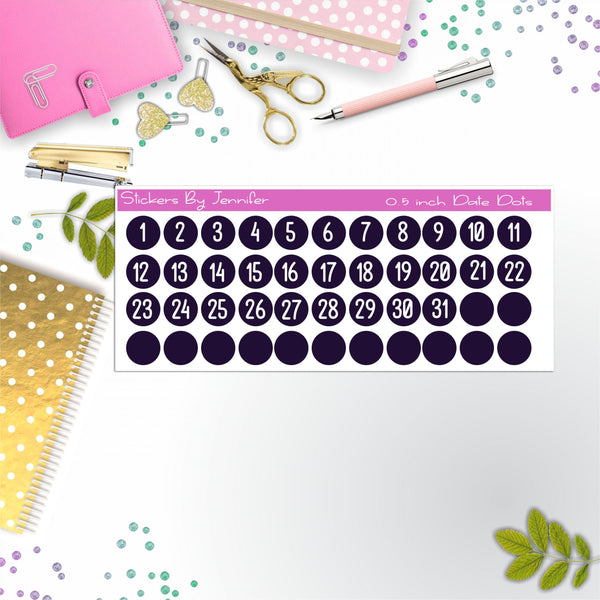 Date Covers, Date Dots P-6, Planner Stickers, Journal Stickers, Functional Planner Stickers, Stationary Stickers