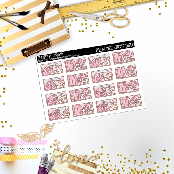 Deco Mini DD097, Planner Stickers, Bullet Journal, Functional Planner Stickers, Stationary Stickers