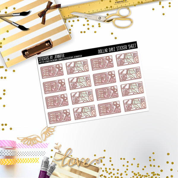 Deco Mini DD100, Planner Stickers, Bullet Journal, Functional Planner Stickers, Stationary Stickers