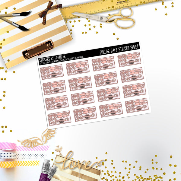 Deco Mini DD113, Planner Stickers, Bullet Journal, Functional Planner Stickers, Stationary Stickers