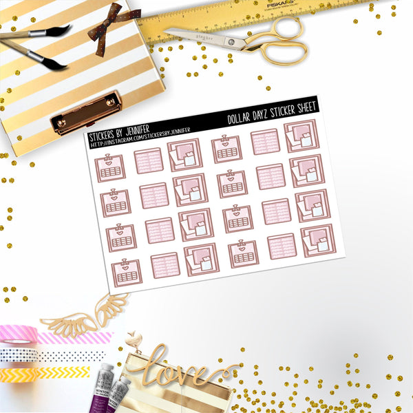 Deco Mini DD127, Planner Stickers, Bullet Journal, Functional Planner Stickers, Stationary Stickers
