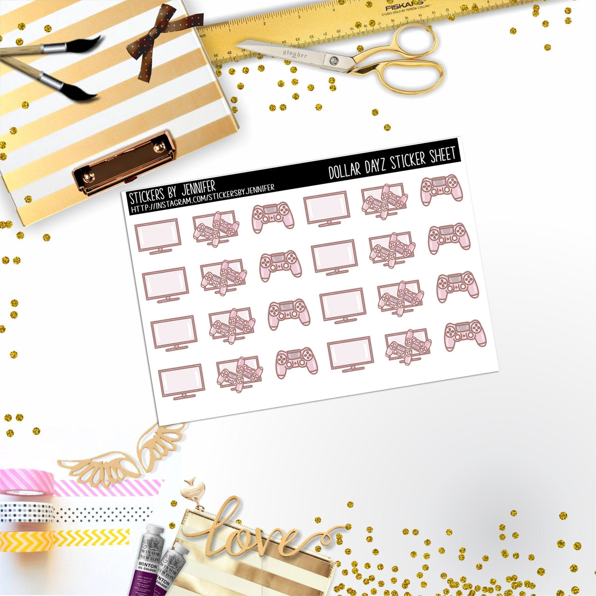 Deco Mini DD139, Planner Stickers, Bullet Journal, Functional Planner Stickers, Stationary Stickers